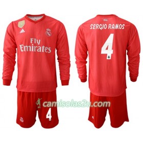 Camisolas de Futebol Real Madrid Sergio Ramos 4 Criança Equipamento 3ª 2018/19 Manga Comprida